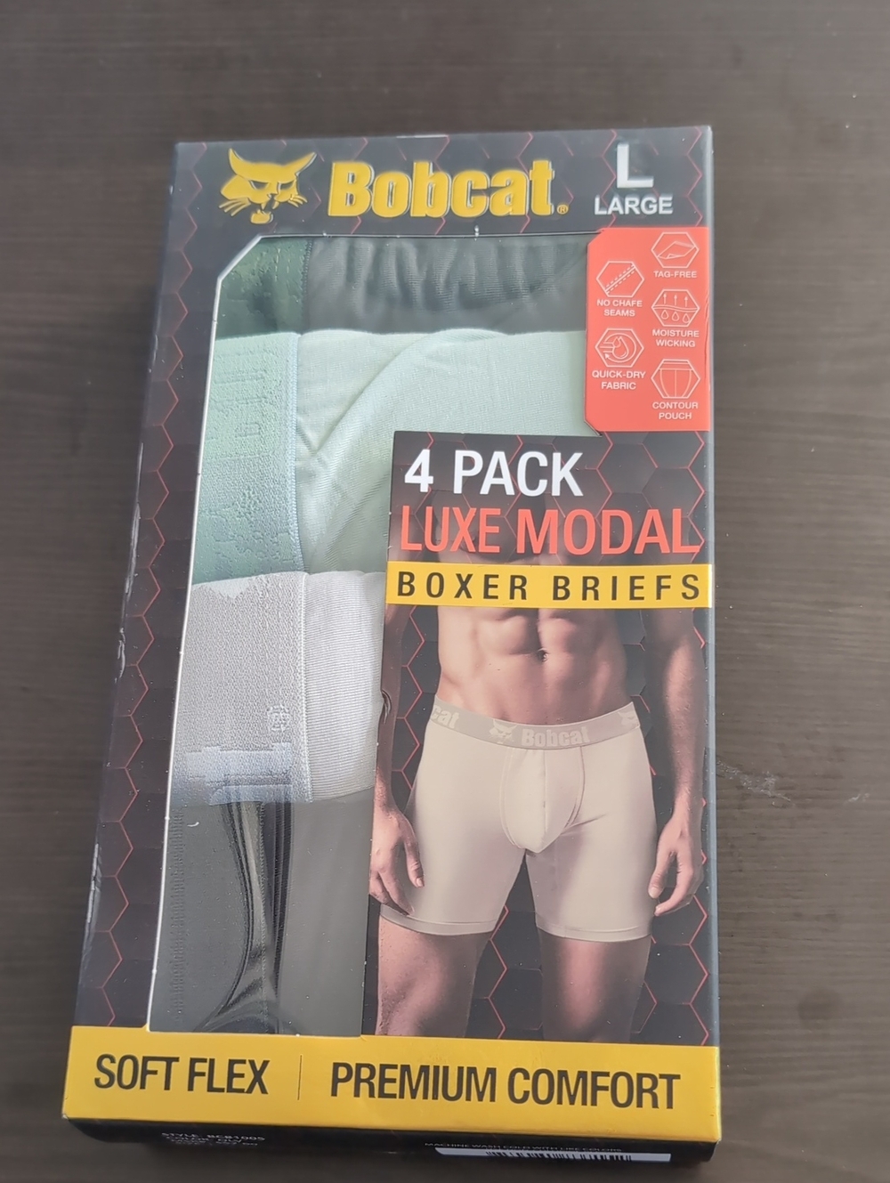 Bobcat Luxe Modal Boxer Briefs 4-Pack Size Large NWT